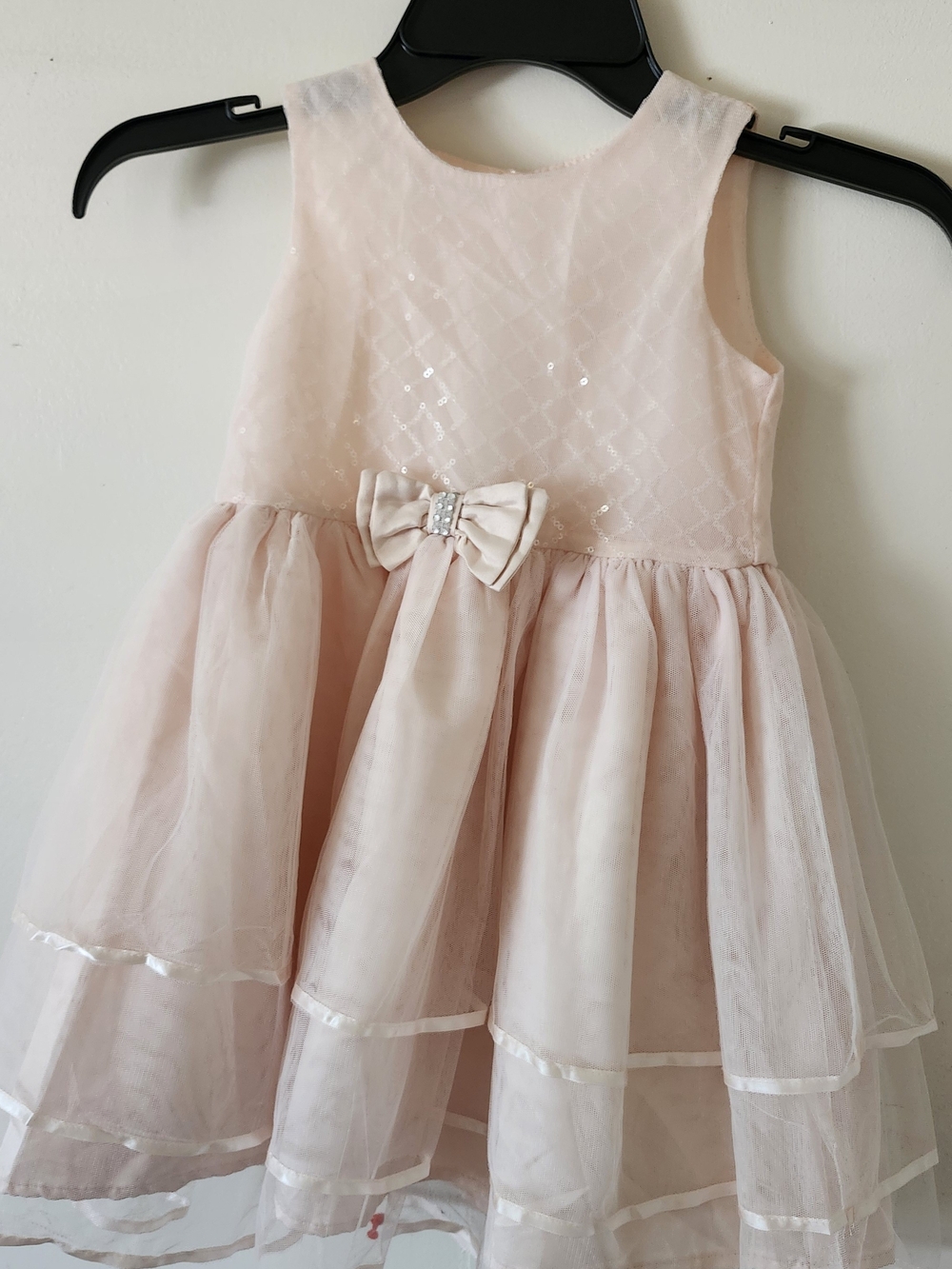 Biscotti Blush Pink Tulle Bow Dress